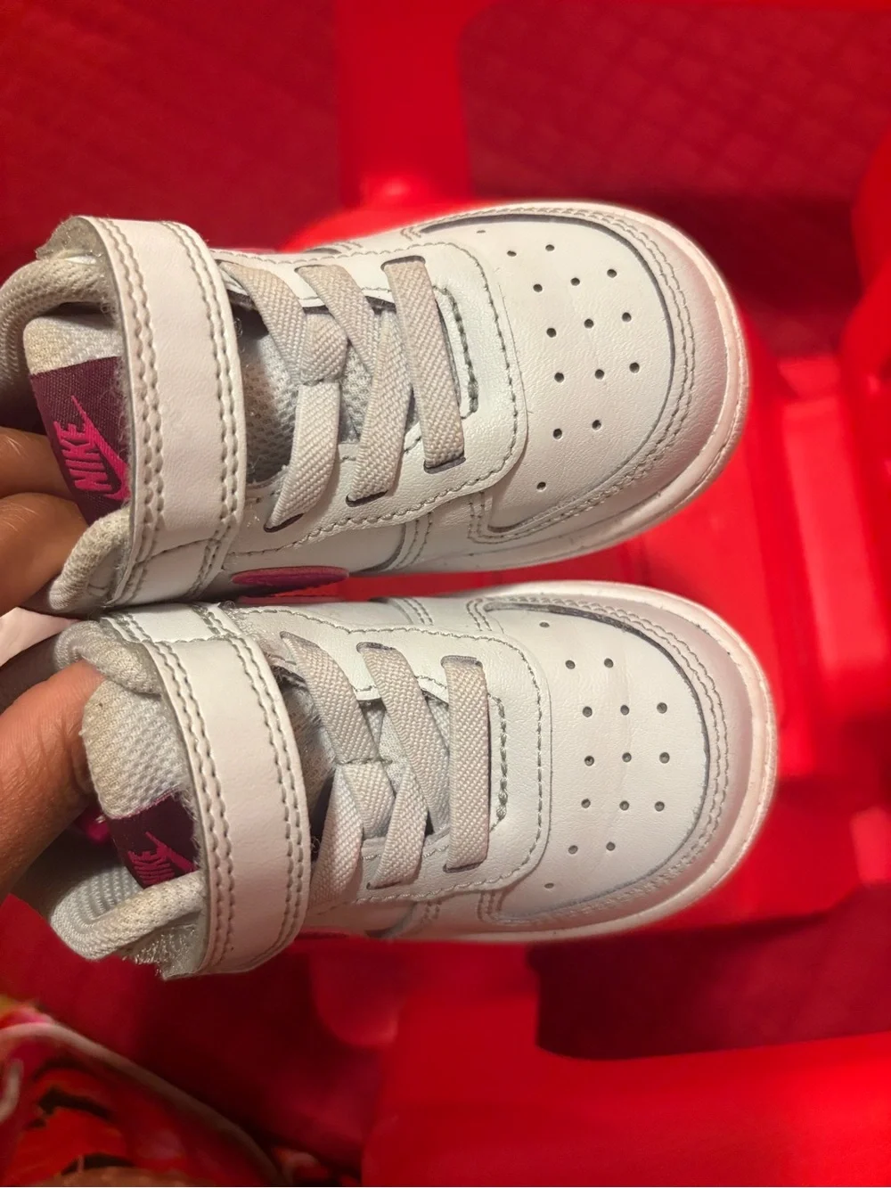 Nike Kids Sneakers Trio in White, Black, and Pink